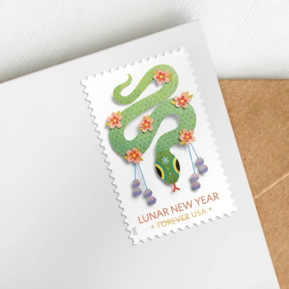 100 Lunar New Year of the Snake 2025 Forever Postage‎ Stamps US Postal USPS